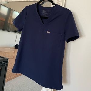 Figs Catarina Scrub Top - Navy